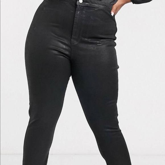 ASOS Curve Pants - NWT ASOS Curve Black Faux Leather Pants US Size 18